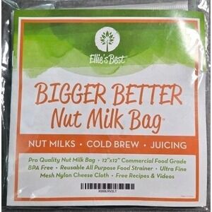 Ellie's Best Bigger Better Nut Milk Bag‎ 12"x12" BPA-Free